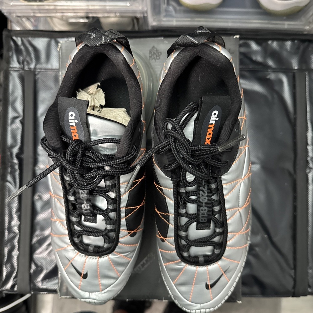 Nike Air Max MX 720 818 GS Silver & Black Running Shoes Sz 6y or 8W CQ4010 001 - Picture 6 of 9
